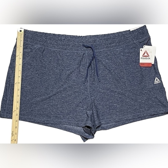 Nwt Reebok Women’s Goal Shorts Size 3X Medieval Blue Heather Athletic stretchy - Picture 16 of 16
